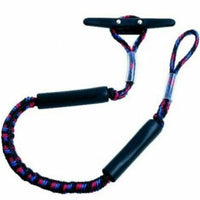 Shock-Absorbing Bungee Dock Line Elastic Bungee Mooring Rope Heavy Duty Dock Line with Foam Sleeves Adjustable for Kayakers