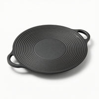 Korean BBQ Grill Pan Ridged Korean Grill Pan Round for Home Cooks