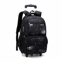 Stair Climbing Academic Pack Waterproof Rolling School Backpack Breathable Shoulder Straps Wheeled Bookbag for Travel