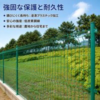 Outdoor Wire Mesh Fence, Welded Wire Mesh, 1.8m x 3m, Low Carbon Steel, Dark Forest Color, Garden Fence, Animal-Proof Fence