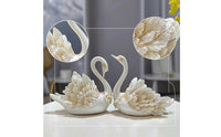 Tabletop Swan Figurine Elegant Swan Figurines Glossy Shelf Decoration Intricate for Living Room, Wine Cabinet, TV Stand, Bookshelf