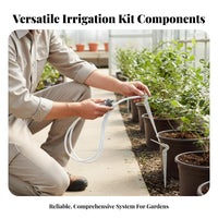 4-Way Drip Watering Point Set Leak-Resistant Pressure Compensating Dripper Assembly Water Saving Drip Irrigation Kit for Gardeners, Farmers, Orchard