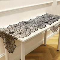 arachnidweb Tablecloth Creates Spooky Atmosphere arachnid Web Doily Lace Design