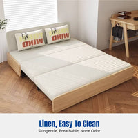 Foldable Sofa Bed, Steel Frame, Pull-extendable, Convertible for Living Room & Bedroom, Space-Saving