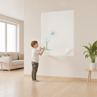 Electrostatic Whiteboard Film for Walls - Removable & Reusable Dry Erase Board for Office, Teaching, Kids Drawing, Home Use