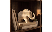 Abstract Elephant Figurine Ribbed Elephant Ornament Textured Decor Modern for Homeowners, Art Collectors, Living Room, Entryway, Bookshelf, Office Desk