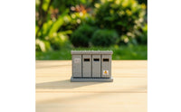 Industrial Miniature Transformer Box Compact Utility Cabinet Ribbed Scenery Grey for Dioramas