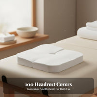 100 Pieces Face Cradle Cover Pure Massage Headrest Cover Hygienic U-Shaped Headrest Towel for Estheticians, Spas, Medical Facilities