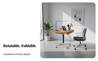 Space-Saving Design Wheeled elevatingTop Game Table Adjustable Bedside Desk Multi-Function Stand for Apartment Dwellers, Remote Workers, Homeowners, Small Spaces, Living Room, Home Office