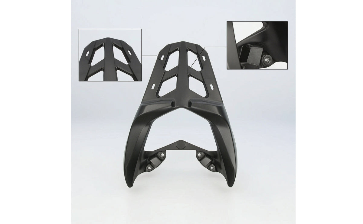 High Strength Rear Rack Bracket Corrosion-Resistant Rear Luggage Rack Weatherproof Motorcycle Cargo Carrier Sleek for Touring