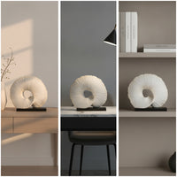 Spiral Fan Sculpture Abstract Tabletop Sculpture Minimalist Ornament for Entryway