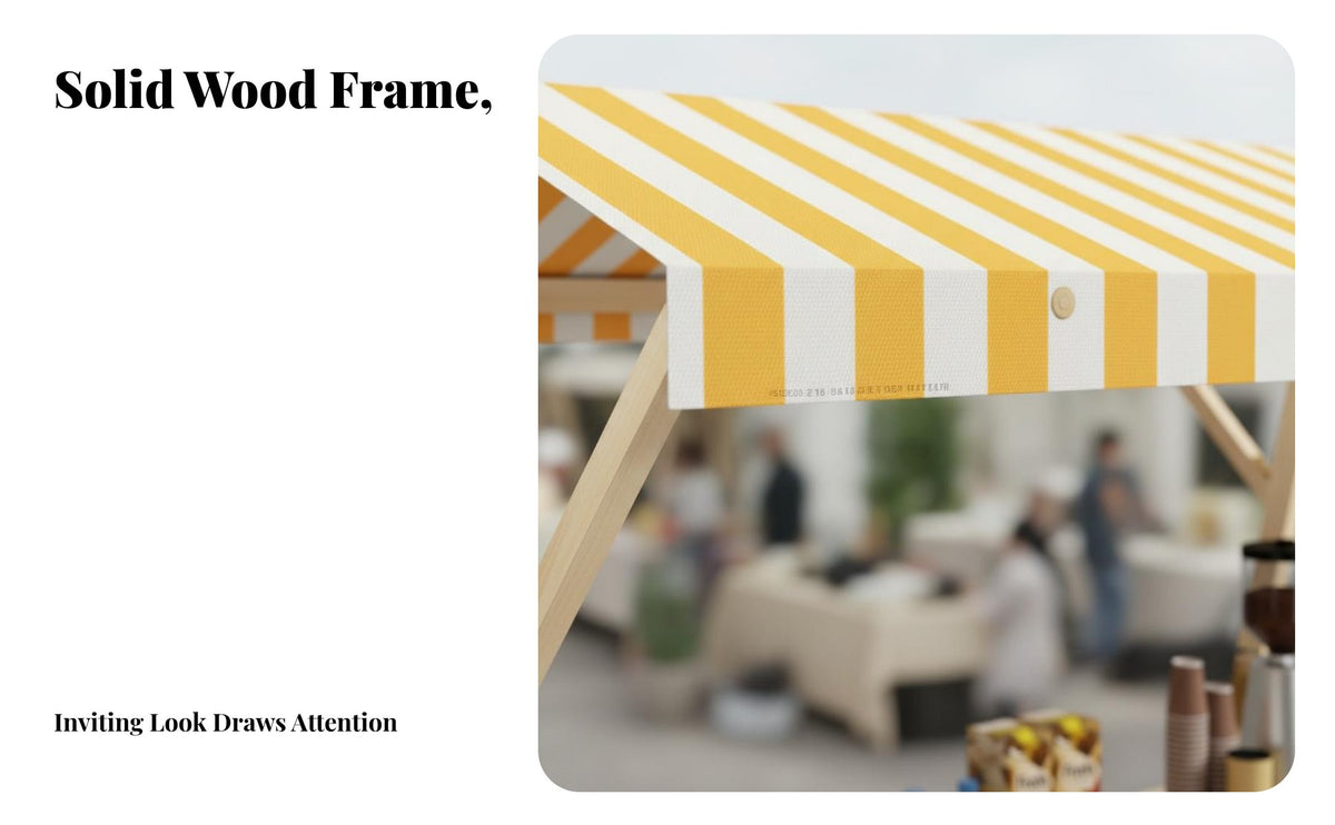 Easy Assembly Solid Wood Display Cart Sturdy Triangular Frame Design Foldable Wooden Vendor Stand High Load Capacity Foldable Market Stall for Small Business Owners, Artisan S, Caterers, Night Markets, Street Fairs, Temporary Shops, Backyard Parties