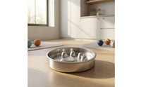 Dog Bowl with Slow Feeder Double-Sided Slow Canine Bowl Food-Grade for Fast Eaters, Dogs, Daily Meals, Home