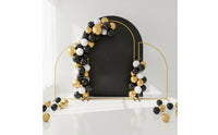 3 Pieces Gold Backdrop Arch Stand Elegant Arch Backdrop Stand Cylindrical Wedding Arches Slim for Event Decorators, Weddings, Parties, Photo Booths