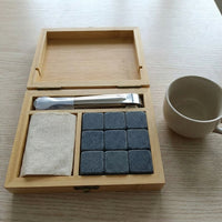 Gift Box for a Birthday Gift, Premium Whisky Gift Set for a Home Bar, Marble Whisky Chilling Stones with Ice Tongs, Unique Gift for Him or Men