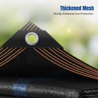 Thickened Black Shade Cloth, Dense Weave, Sunblock, Heat Insulation, Outdoor Dustproof Mesh for Patio, Greenhouse