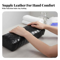 Comfortable Manicure Hand Pillow Heart Pattern Nail Art Hand Rest Easy to Clean for Manicurists, Women, Home, Travel