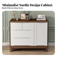 Multi-Functional 5-Drawer Chest adaptable Design Storage Furniture Space-Saving chest of drawers effortless Sliding Drawers for Apartment Dwellers, Homeowners, Remote Workers, Bedroom, Living Room, Small Spaces, Hallway