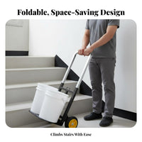 Telescopic Handle Water Jug Carrier Cart High Load Capacity Stair Climbing Hand Truck Ergonomic Grip Stair Climbing Trolley Silent Wheels for Homeowners, Seniors, Delivery Drivers, Stairs, Home, Shopping