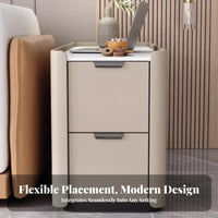 Movable Design Rolling Side Cabinet Space-Saving Rolling Smart Cabinet Sturdy Construction End Table Universal Serial Bus Charging Port for Apartment Residents, Homeowners, technology aficionados, Living Room, Next to Sofa, Bedroom