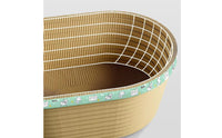 Cat Scratching Bed 2-in-1 Cat Scratcher with Lounge Bed Corrugated Pet Supply for Cats, Living Room, Home