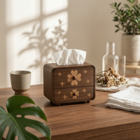 Tissue Box with Opening Aesthetic Tissue Box Cover with Base Decorative for Desktop, Living Room, Bedside Table