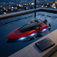 RC Speed Boat 2.4GHz Control Wireless Speedboat Rechargeable Speedboat Toy Working Lights