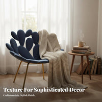 blossom Backrest Cactus-Shaped Armchair distinctive Shape paddinged perusing Chair Artistic Design Living Room Seating Statement Piece for Interior Designers, Homeowners, Book Lovers, Lounge Area, Bedroom, Home Office, Reception Hall