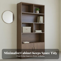Floor Standing Beverage Cabinet Stable Structure Living Room Partition Cabinet Multipurpose Standing Display Case for Collectors, Entryway, Bar, Study