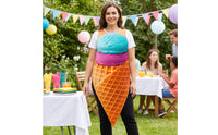 Funny Ice Cream Cone Costume Sleeveless Ice Cream Cone Adult Costume Lightweight Apparel Sweet for Stage Performances
