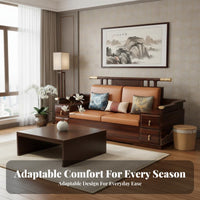 Sofa with Storage Drawers New Chinese design Multifunctional Loveseat all-seasonSeason Use Living Room Seating for Apartment Dwellers, Families, Lounge Area