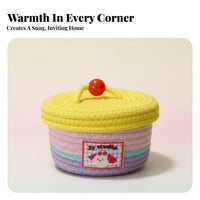 Woven Design Coiled Rope container multi-functional desktop Container Decorative Household Storage Handwoven for Students, homeowners, Desktop, Bedroom, Living Room, Entryentry