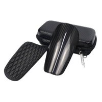 Carbon Fiber Shin Guard Anti-Impact Football Leg Guard Portable Carry Case Sports Protection for Club Athletes