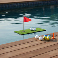 Buoyant Putting Surface Outdoor Water Practice Green Simulated Golf Putting Mat for Beginners, Pool, Backyard