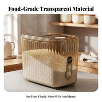 Rice Storage Container Food-Grade Material Rice Container Grain Dispenser with Measuring Measure Airtight Closure