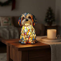 Holiday Gift Creature Night Light Handmade Stained Glass Design Lamp Bohemian Decor for Bedroom, Office