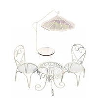 European Design 1:12 Scale Metal Furniture Highly Detailed 1:12 Scale Patio Set Realistic Appearance for Hobbyists, Collectors