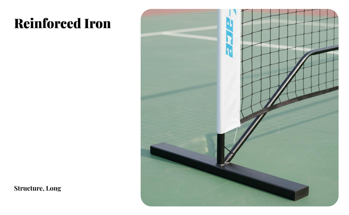Easy Setup Portable Tennis Net Adjustable Height Folding Badminton Net Weather Resistant Outdoor Sport Equipment Locking Casters for Children, Beginners, Training, Backyard, Park