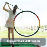 Fixes Slice and Hook Golf Clock Swing Coach Builds Muscle Memory Golf Swing Coach Portable for Young Players, Beginners, Driving Range