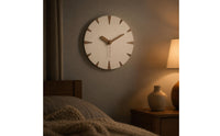 Cream Decorative Wall Clock No Tools Required Install Silent Wall Clock Minimalist Design Room Decoration