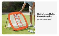 Golf Net with Target Pockets Indoor Foldable Golf Net Compact Target Areas for Patio