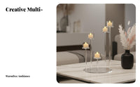 Elegant Accent Acrylic Candelabra Stable Base Tall Acrylic Candelabra Minimalist Design for Homeowners, Couples, Weddings, Parties, Banquets