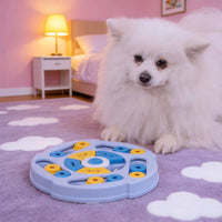 Mentally Stimulating Dog Puzzle Toy with Sliding Segments Mental Stimulation Interactive Dog Toy with Treat Compartments Boredom Relief Puzzle Feeder Enrichment for Bored Dogs, Young Dogs, Mealtime, Indoor Play, Crate Training