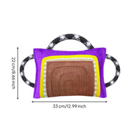 Bite Pillow Double-Stitched Tug Pillow with Handles Heavy-Duty Tug Toy with Rope Handles for Dogs