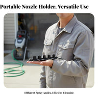 Nozzle Organizer with Carrying Loop Portable Nozzle Holder with Buckle for Mobile Cleaning Sets