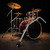 Drum Support Legs Chrome Drum Stand Legs L-Shaped Hardware for Drummers, Percussionists, Stage, Rehearsal Room