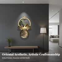 Easy to Install Chinese Aesthetic Backlit Wall Decor Premium Materials Chinese Aesthetic Illuminated Mural Wireless Control LED Landscape Wall Art Symbolic Beauty for Homeowners, Interior Designers, Entryway, Corridor, Living Room, Staircase