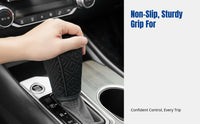 Embossed Leather Gear Cover, Universal Car Gear Knob Sleeve, Handbrake Protector, Anti-Slip, Interior Accessory