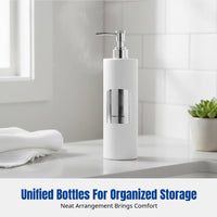 Nordic Minimalist Bathroom Dispenser Bottle, Cream Plastic Pump, For Shampoo, Shower Gel, Hand Soap