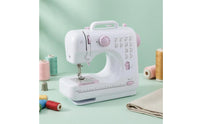 Built-in Handle Mini Electric Sewing Machine Open Arm Portable Sewing Machine 12 Stitch Patterns Craft Tool Automatic Thread Winding
